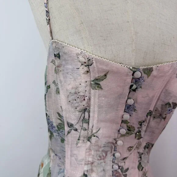 Camilla corset dress with long flared skirt - Picture 11 of 16